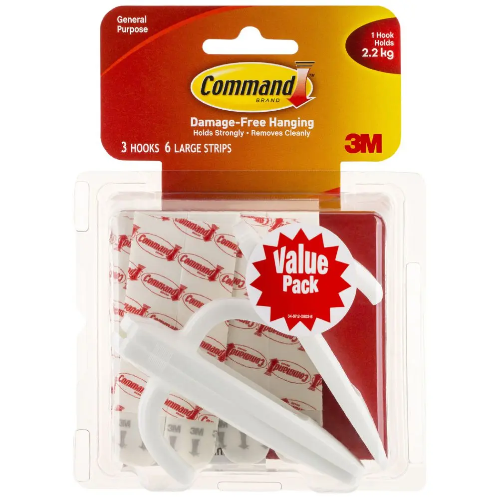 Command Mounting Hook Large - 3 Pack