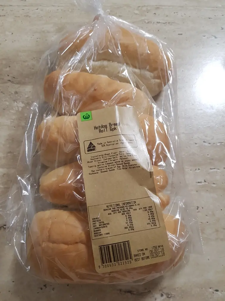 Woolworths Hotdog Bread Roll, 6pk