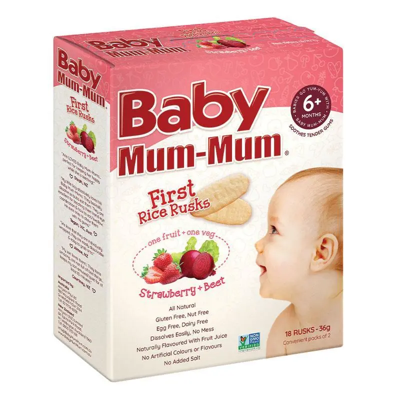 Baby Mum-Mum First Rice Rusks Strawberry & Beet 36g