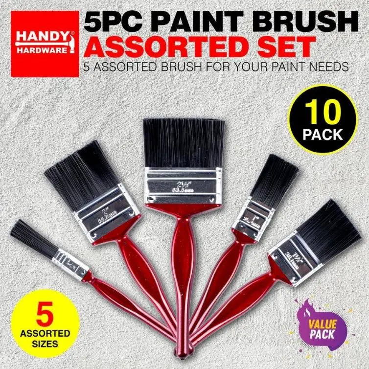 Handy Hardware 10PCE Paint Brush Set