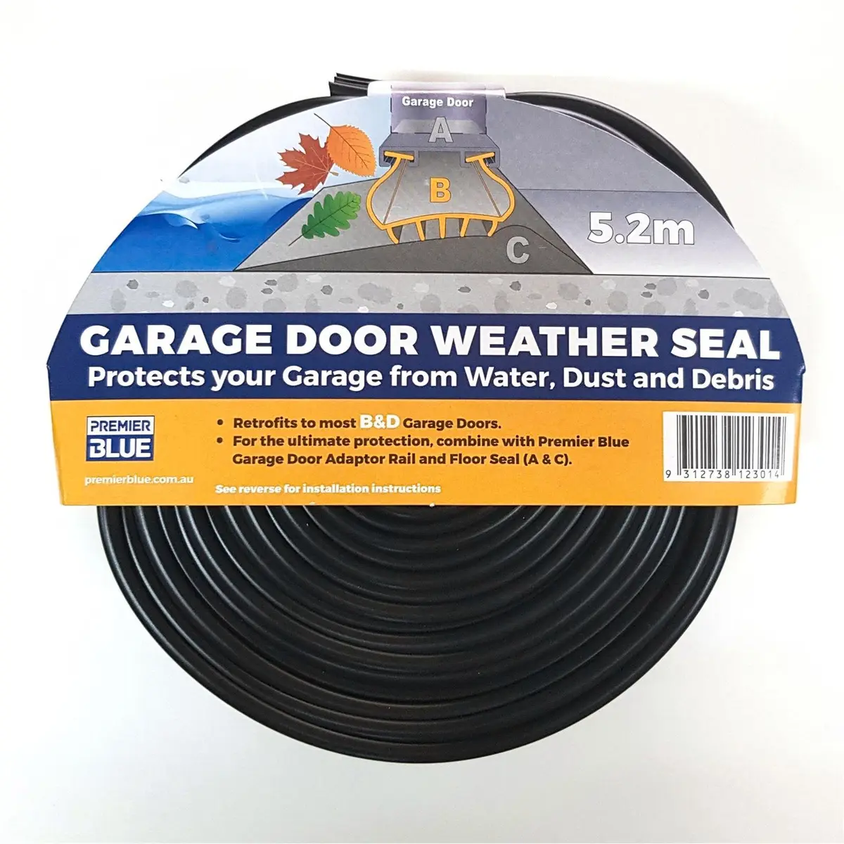 Premier Blue Garage Door Weather Seal 5.2m
