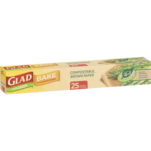 GLAD GTBG COMPOSTABLE BAKE&COOK PAPER 25M