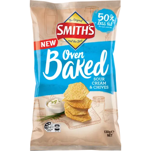 Smith's Baked Potato Chips Sour Cream and Chives 130g