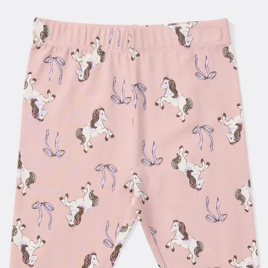 K-D Kids Unicorn Print Leggings - Pink - Size 3
