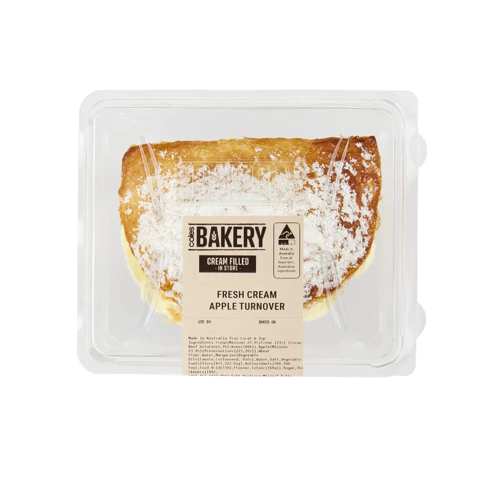 Coles Bakery Apple Fresh Cream Turnover