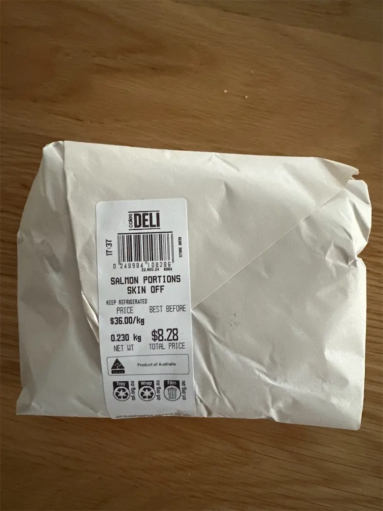 Coles Deli Salmon Portions Skin Off Per Kg