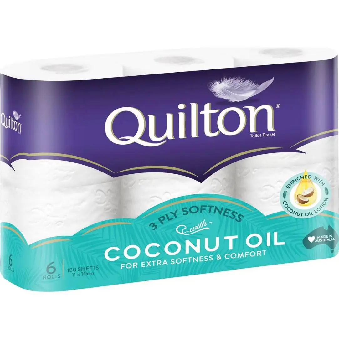 Quilton Coconut Oil 6pk 3ply Toilet Paper