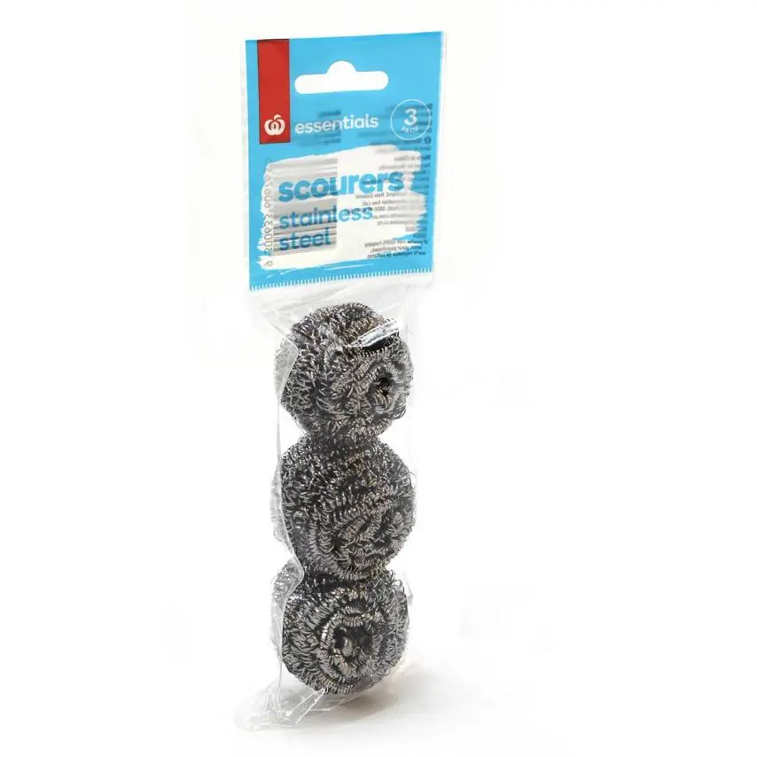 Essentials Stainless Steel Scourer 3 Pack