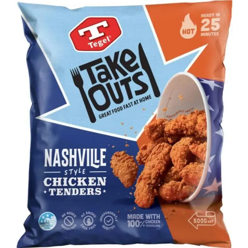 Tegel Takeouts Frozen Nashville Style Chicken Tenders 500g