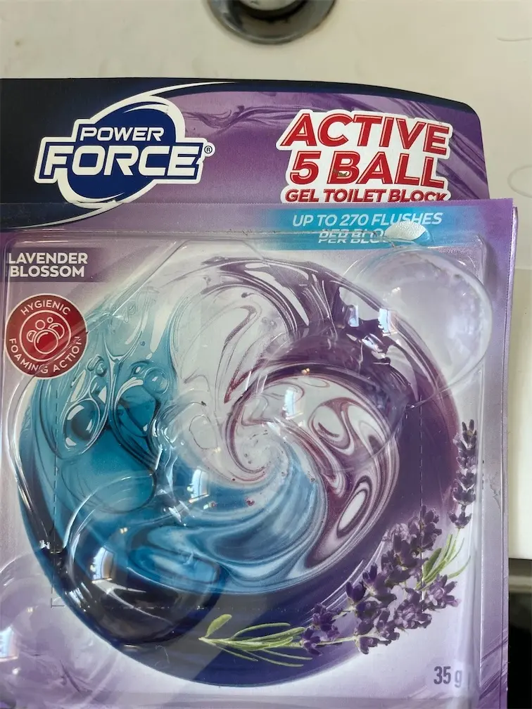 Power Force Active 5 Ball Gel Toilet Block 35g