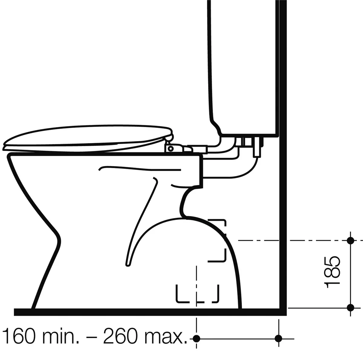 Caroma Concorde Concealed Connector Pab S Trap Smart Flush