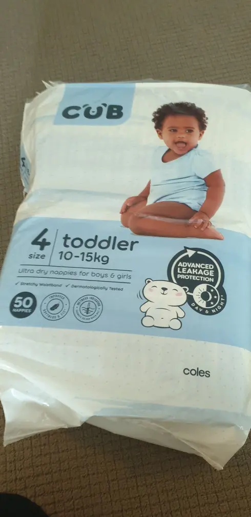 CUB Unisex Toddler Nappies Size 4