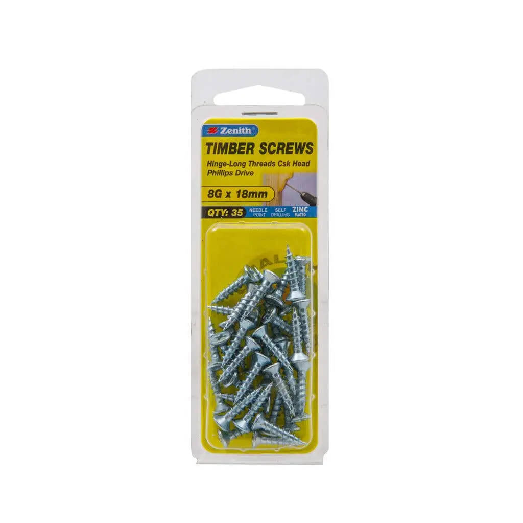 Zenith Timber Screw 8G x 18mm 35 Pack