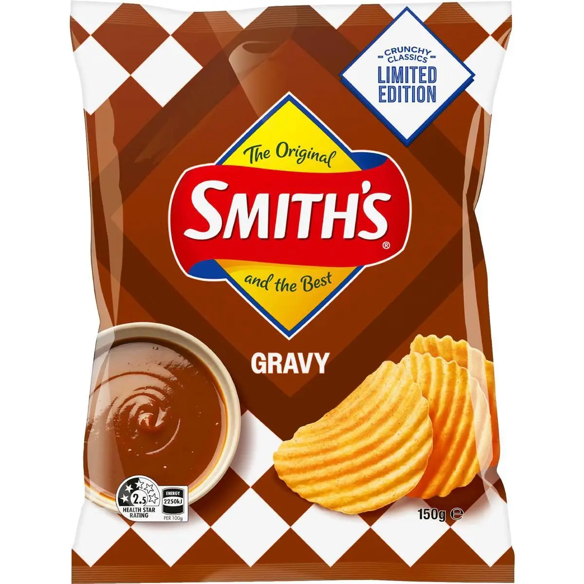 Smith's Crinkle Cut Potato Chips Gravy 150 G