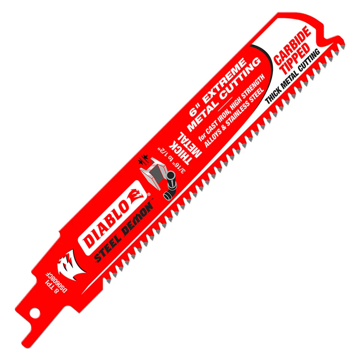 Diablo Steel Demon Carbide Tipped Reciprocating Saw Blade 6in