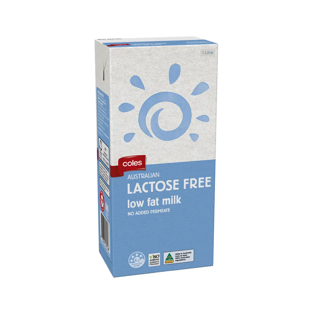 Coles Lactose Free Uht Milk Low Fat 1L