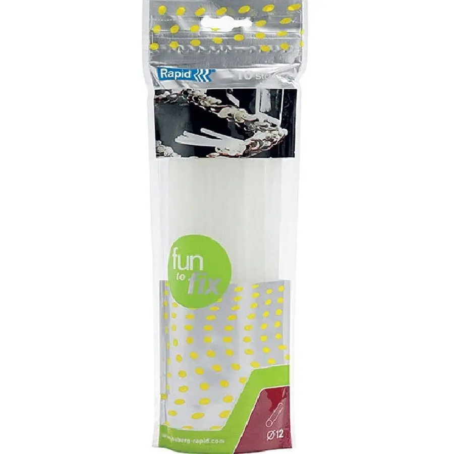 Rapid Fun 2 Fix Glue Sticks 12mm Pack 10
