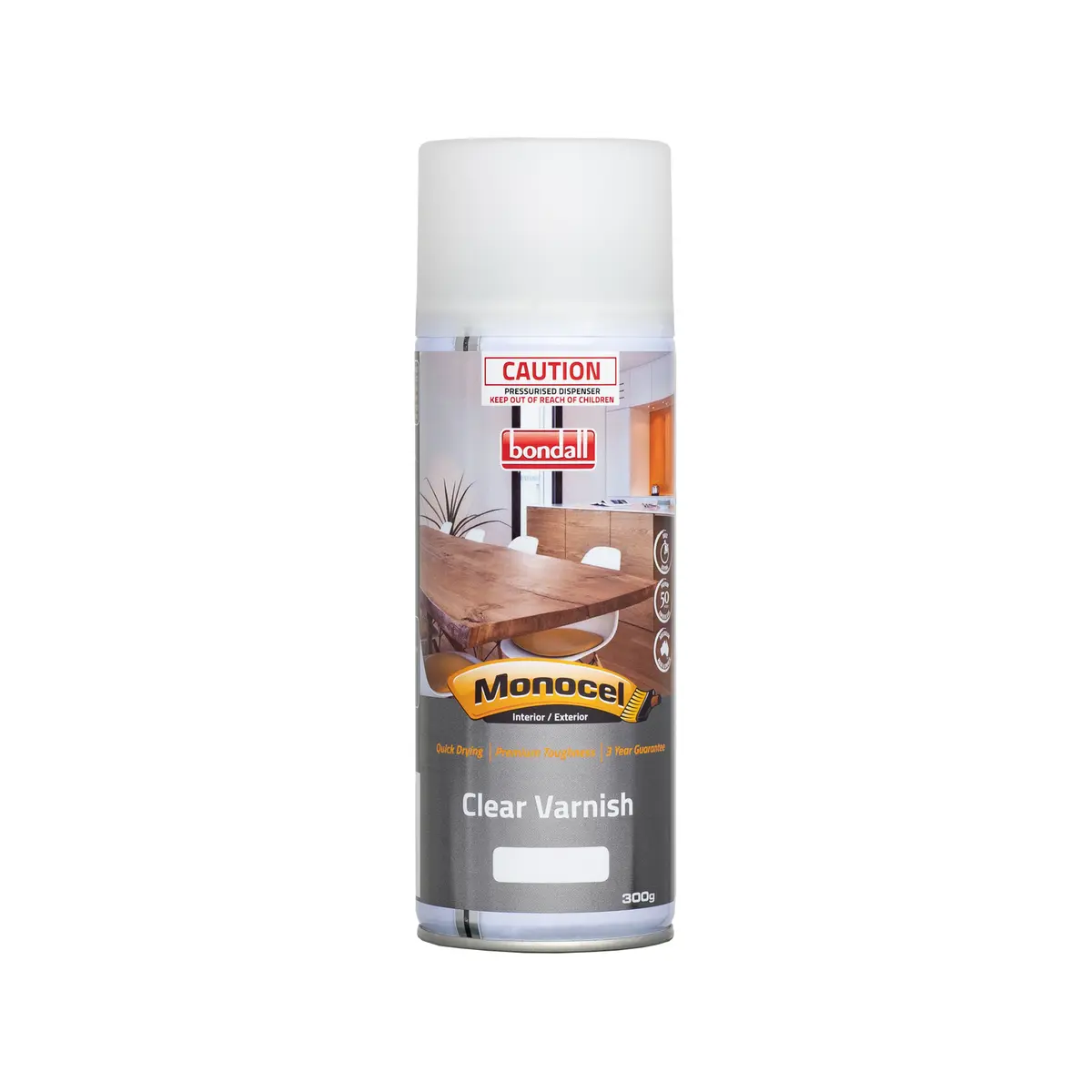Bondall 300g Clear Matt Monocel Timber Varnish Aerosol