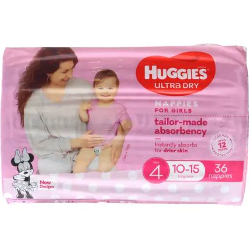 HUGGIES ULTRA DRY INFANT CARE NAPPY TODDLER GIRL
