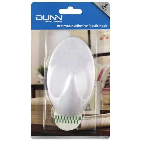 Dunn Removable Adhesive Plastic Hook