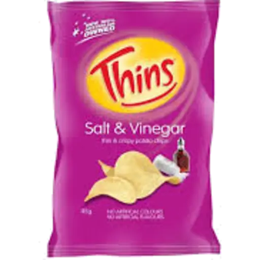 Thins Potato Chips Salt & Vinegar 45g