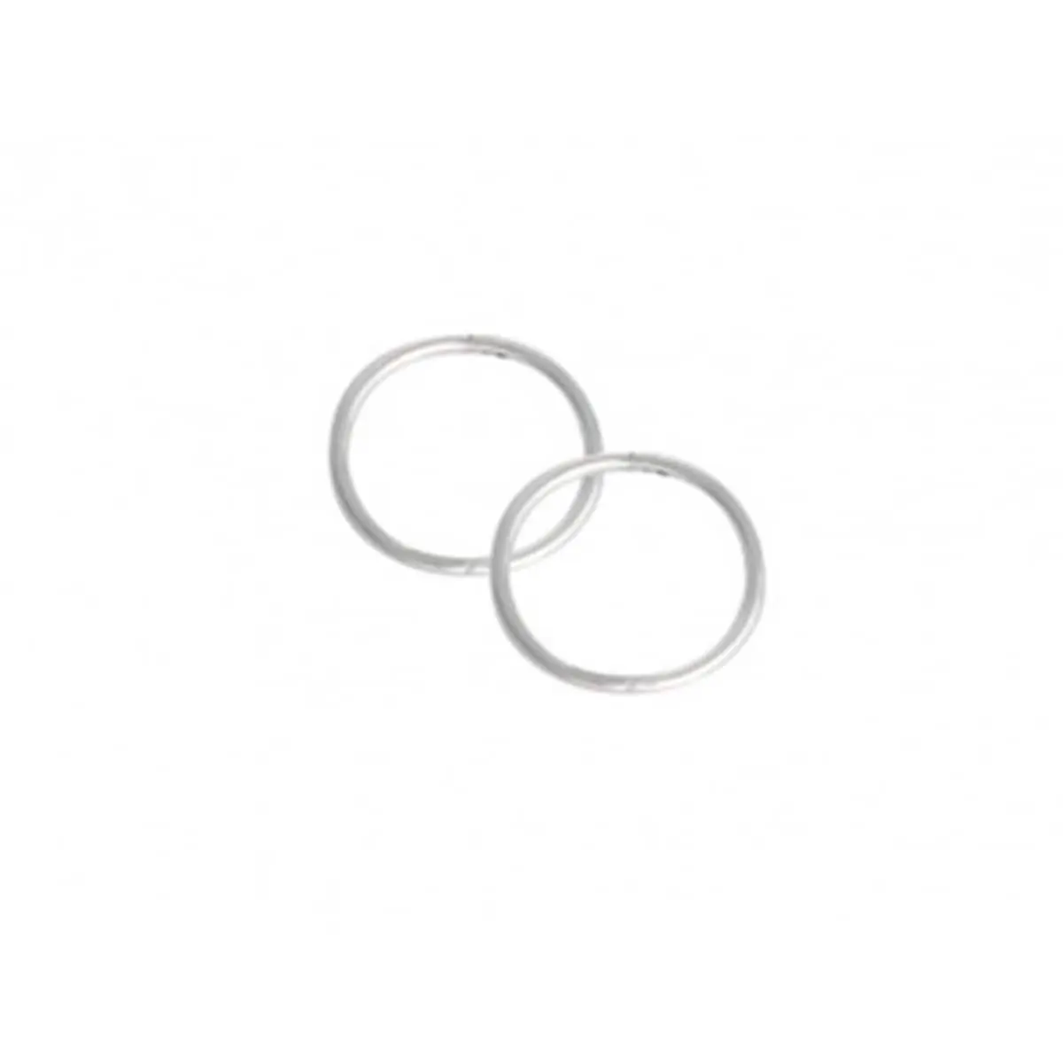 Studex Plain Medium 14mm Sleeper Earring Silver 1 Pair